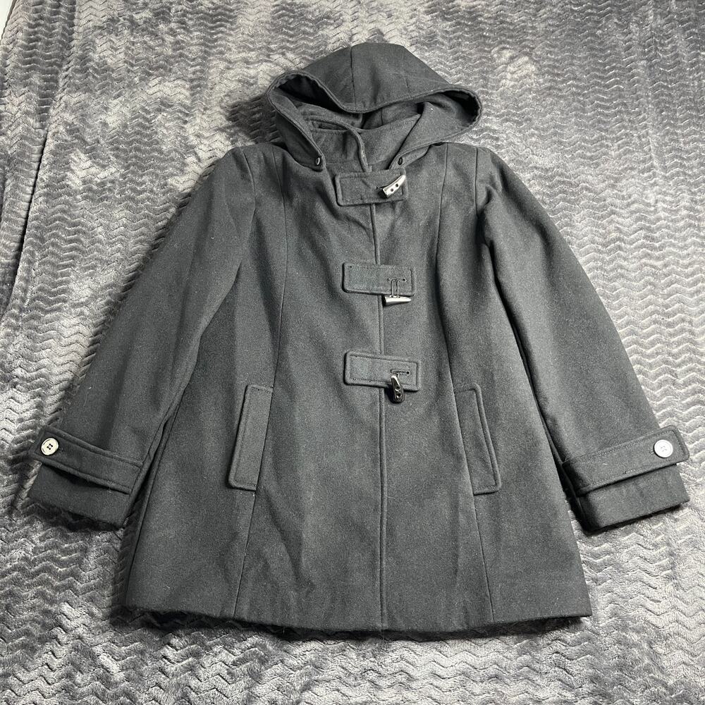 Jessica Simpson Faux-Shearling-Lined Toggle Women XL Coat black